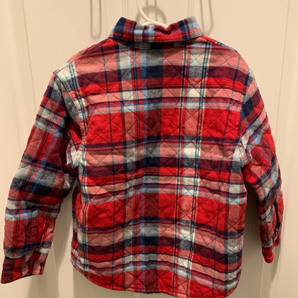 Insulated plaid button down shirt jacket. - Picture 2 of 2